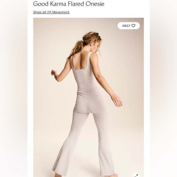 Free People Good Karma Flare onesie NWOT - Picture 3 of 4